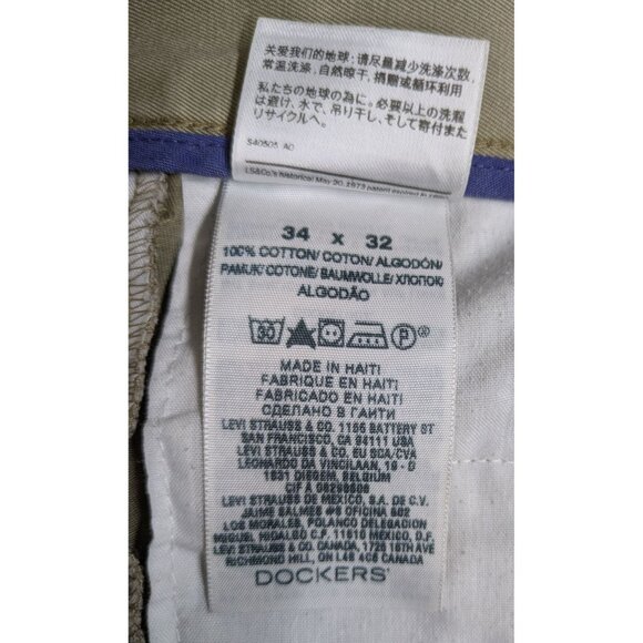 Dockers Men's Tan Pleated Khaki Pants Size 34 x 32 - Picture 7 of 8